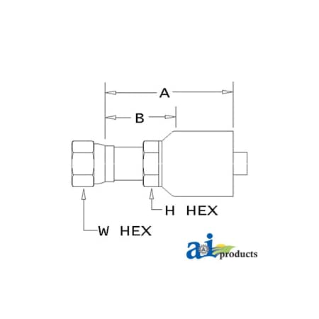 A & I Products (HW-FFX) Female "Seal-lok" Swivel Straight 4" x4" x1" A-FFX-10-10-W